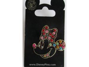 Disney Minnie Mouse #27 Rainbow Colored Jewel Face Pin Disney Minnie Mouse #27 Rainbow Colored Jewel Face Pin