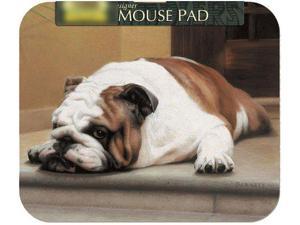 Fiddlers Elbow Bichon Frise on Porch Mouse Pad