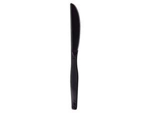 KM507 Dixie Medium-weight Plastic Knives - 100/Box - Plastic - Black KM507 Dixie Medium-weight Plastic Knives - 100/Box - Plastic - Black