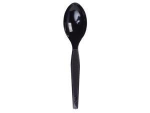 Dixie TM507 Medium-Weight Plastic Tea Spoons - 100/Box - Plastic - Black Dixie TM507 Medium-Weight Plastic Tea Spoons - 100/Box - Plastic - Black