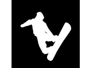 Snowboarder Decal Vinyl Sticker|Cars Trucks Vans Walls Laptop| White |5 x 5.25 in|CCI1227 Snowboarder Decal Vinyl Sticker|Cars Trucks Vans Walls Laptop| White |5 x 5.25 in|CCI1227