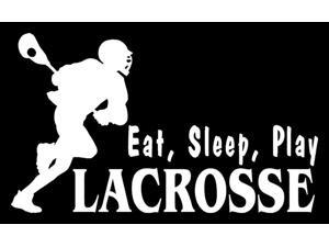 Eat Sleep Play Lacrosse Decal Vinyl Sticker|Cars Trucks Vans Walls Laptop| White |7.5 x 4.5 in|CCI1270 Eat Sleep Play Lacrosse Decal Vinyl Sticker|Cars Trucks Vans Walls Laptop| White |7.5 x 4.5 in|CCI1270
