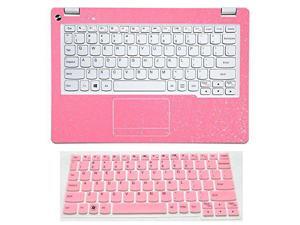 2in1 Wrist Palmrest Skin Sticker With Touchpad Cover+ Keyboard Protector for Lenovo ideapad 100s 11-inch, 110s 11-inch (shimmery pink palmrest cover+light pink keyboard skin) 2in1 Wrist Palmrest Skin Sticker With Touchpad Cover+ Keyboard Protector for Lenovo ideapad 100s 11-inch, 110s 11-inch (shimmery pink palmrest cover+light pink keyboard skin)