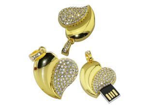 128GB Crystal Necklace Heart Model Pen Drive PenDrive USB Flash Drive USB Card USB Drive U Disk USB Stick Thumb Drive Memory Stick USB Flash Disk USB Card - Gold 128GB Crystal Necklace Heart Model Pen Drive PenDrive USB Flash Drive USB Card USB Drive U Disk USB Stick Thumb Drive Memory Stick USB Flash Disk USB Card - Gold