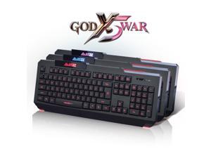 NEW Ajazz God X5 War Backlit Ergonomic Usb Gaming Keyboard Blue/Purple/Red LEDs NEW Ajazz God X5 War Backlit Ergonomic Usb Gaming Keyboard Blue/Purple/Red LEDs