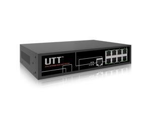 UTT S1081P-24V Passive PoE 8-Port Unmanaged Fast Ethernet, PoE Switch, 8 Passive PoE ports 130W, 24V Passive PoE, Additional 1-Port Fast Ethernet for Uplink UTT S1081P-24V Passive PoE 8-Port Unmanaged Fast Ethernet, PoE Switch, 8 Passive PoE ports 130W, 24V Passive PoE, Additional 1-Port Fast Ethernet for Uplink