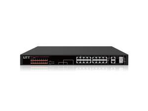 UTT S1162P 16-Port Unmanaged Fast Ethernet PoE Switch, 16 PoE Ports 260W, 802.3af/at, Additional 2-Combo Ports Gigabit for Uplinks, Ideal for IP Cameras UTT S1162P 16-Port Unmanaged Fast Ethernet PoE Switch, 16 PoE Ports 260W, 802.3af/at, Additional 2-Combo Ports Gigabit for Uplinks, Ideal for IP Cameras