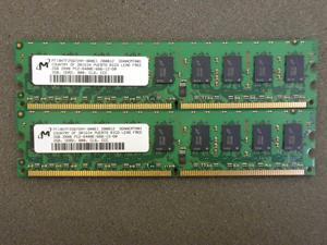 4 GB 2X2GB PC2-6400E ECC Un-Buffered Micron Memory Comp to Dell SNPWM553CK2/4G 4 GB 2X2GB PC2-6400E ECC Un-Buffered Micron Memory Comp to Dell SNPWM553CK2/4G