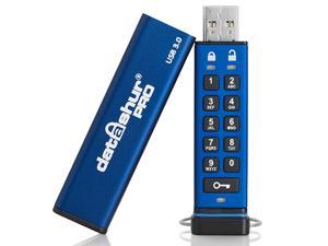 iStorage datAshur PRO 128GB Secure flash drive - FIPS 140-2 Level 3 Certified - Password protected, dust and water resistant, portable, military grade hardware encryption. USB 3.0 IS-FL-DA3-256-128