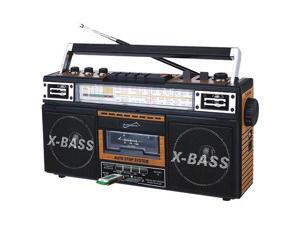 SUPERSONIC(R) SC-3201BT-WD Retro 4-Band Radio and Cassette Player with Bluetooth (Wood) SUPERSONIC(R) SC-3201BT-WD Retro 4-Band Radio and Cassette Player with Bluetooth (Wood)
