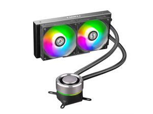 Lian Li GALAHAD AIO240 RGB Black - Dual 120mm Addressable RGB FANS AIO CPU Liquid Cooler - GA240B Lian Li GALAHAD AIO240 RGB Black - Dual 120mm Addressable RGB FANS AIO CPU Liquid Cooler - GA240B