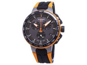 Tissot Men's 44mm Black Silicone Band Steel Case Quartz Watch T1114173744104