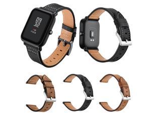 Leather WatchBand Wrist Straps for Xiaomi /Huami /Amazfit /Bip /Youth Watch wearable devices smartwatch relogios fitness tracker