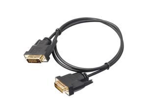 2018 Universal 1M LCD Digital Monitor DVI D To DVI-D Gold Male 24+1 Pin Dual Link TV Cable for TFT PC Computer Black