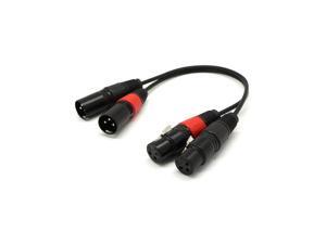 Cables Twins High Quality Black Converts Balanced Twin XLR Male to Female Microphone Lead Line Shielded Audio Cable Cables Twins High Quality Black Converts Balanced Twin XLR Male to Female Microphone Lead Line Shielded Audio Cable