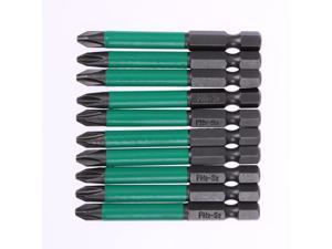 10 PC 1/4" Hex Magnetic Non Anti Slip Long Reach Electric Screwdriver Bits PH2 65mm Single Side Power Tools