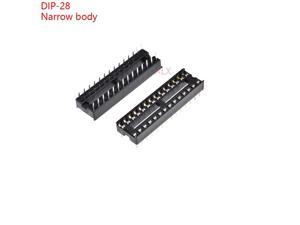 20PCS 28-Pin 28P  2.54mm Pitch Narrow DIP IC Sockets Adaptor Solder Type Socket 