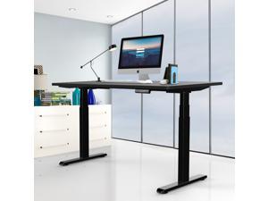 AIMEZO Standing Desk Frame Dual Motor Height Adjustable Desk Frame Electric Sit Stand Desk Base Home Office Stand Up Desk(Black) With Update Controller