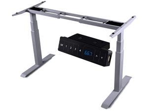 AIMEZO Dual Motor Electric Adjustable Desk Base Standing Workstation Desk Adjustable Height Sit Stand Home Office Standing Desk Frame with 3 Tiers Legs / 4 Memory Preset Button / 1 USB Port Controller AIMEZO Dual Motor Electric Adjustable Desk Base Standing Workstation Desk Adjustable Height Sit Stand Home Office Standing Desk Frame with 3 Tiers Legs / 4 Memory Preset Button / 1 USB Port Controller