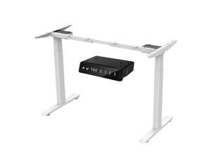 AIMEZO 3 Tier Adjustable Legs Dual Motor Electric Sit to Stand Desk Frame 71“ W Electric Height Adjustable Desk Base 