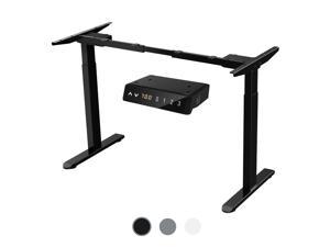 AIMEZO Electric Height Adjustable Desk Base Sit to Stand Up Desk Standing Workstation Smart Desk Home Office Standing Desk Frame with Dual Motor 2 Stage Up Lifting Legs - Only Frame