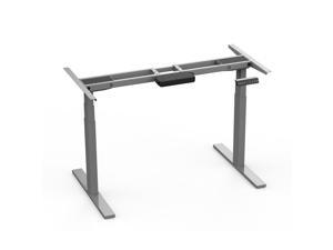 AIMEZO Grey Electric Stand Up Desk Frame Workstation Dual Motor Ergonomic Standing Height Adjustable Base Office Desk Without tabletop AIMEZO Grey Electric Stand Up Desk Frame Workstation Dual Motor Ergonomic Standing Height Adjustable Base Office Desk Without tabletop
