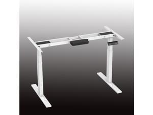AIMEZO White Electric Stand Up Desk Frame Workstation Dual Motor Ergonomic Standing Height Adjustable Base Office Desk Without tabletop AIMEZO White Electric Stand Up Desk Frame Workstation Dual Motor Ergonomic Standing Height Adjustable Base Office Desk Without tabletop