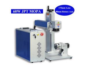 60W JPT MOPA Fiber Laser Marking Machine Laser Engraving Color Marking With 175*175mm Working Area & 80mm Rotary Axis 60W JPT MOPA Fiber Laser Marking Machine Laser Engraving Color Marking With 175*175mm Working Area & 80mm Rotary Axis