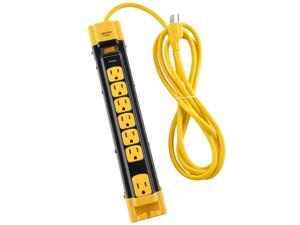 Surge Protected 24/" Metal Power Strip with 6 Outlets 20625
