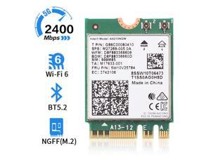 Dual Band 2974Mbps AX210NGW 802.11ax/ac Wireless card For Intel WI-FI 6E AX201 M.2 NGFF Bluetooth 5.2 Wifi Network Wlan 2.4G/5G Dual Band 2974Mbps AX210NGW 802.11ax/ac Wireless card For Intel WI-FI 6E AX201 M.2 NGFF Bluetooth 5.2 Wifi Network Wlan 2.4G/5G