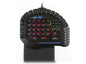 Excalibur Master One-hand Gaming Keyboard Removable Hand Rest RGB Backlight Mechanical Keyboard