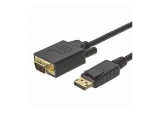 DP to VGA Cable,6FT Displayport To Vga Cable Gold Plated Standard DP Male to VGA Male Cable Black Color DP to VGA Cable,6FT Displayport To Vga Cable Gold Plated Standard DP Male to VGA Male Cable Black Color