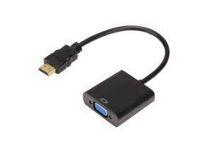 HDMI to VGA Adapter Converter 1080P HDMI Male to VGA Female Black HDMI to VGA Adapter Converter 1080P HDMI Male to VGA Female Black