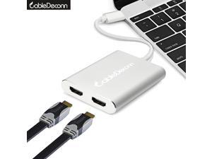thunderbolt 3 to dual hdmi adapter usbc multiple hdmi hub type c 2 hdmi cable converter extend to different image for XiaoMi hp thunderbolt 3 to dual hdmi adapter usbc multiple hdmi hub type c 2 hdmi cable converter extend to different image for XiaoMi hp