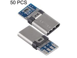 50 PCS USB-C / Type-C Male Welding Host Connector with Blue PCB Board 50 PCS USB-C / Type-C Male Welding Host Connector with Blue PCB Board