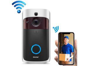 EKEN V5 Smart Phone Call Visual Recording Video Doorbell Night Vision Wireless WiFi Security Home Monitor Intercom Door Bell, Standard