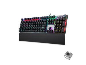 Gaming Keyboard, AULA F2088 108 Keys Mixed Light Mechanical Black Switch Wired USB Gaming Keyboard with Metal ButtonGaming Keyboard,