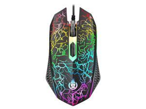 SHIPADOO 1600 DPI Three-speed Adjustable Four-button Cool Colorful Respiration Light Gaming Wired Mouse