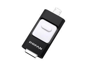 POFAN F01 128GB 8pin & Micro USB to USB 2.0 Mini Push-pull Metal Flash Disk Drive with Fingerprint Identification, For iPhone & iPad & iPod & Android Devices, Size: 54 x 23 x 9 mm(Black) POFAN F01 128GB 8pin & Micro USB to USB 2.0 Mini Push-pull Metal Flash Disk Drive with Fingerprint Identification, For iPhone & iPad & iPod & Android Devices, Size: 54 x 23 x 9 mm(Black)