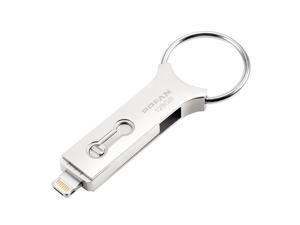 POFAN F03 128GB Life Waterproof 8 Pin & Micro USB to USB 2.0 Mini Metal Flash Disk Drive with Key Ring, For iPhone & iPad & iPod & Android Devices, Size: 65 x 27 x 7 mm POFAN F03 128GB Life Waterproof 8 Pin & Micro USB to USB 2.0 Mini Metal Flash Disk Drive with Key Ring, For iPhone & iPad & iPod & Android Devices, Size: 65 x 27 x 7 mm