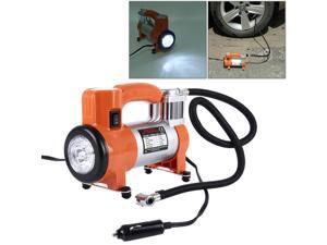 WM102-10 12V Air Pump with Gauge, Portable Metal Cylinder Tire Inflator Compressor with 5 Illumination LED Lamps for Cars Vans Air Mattress Balls 100 PSI 35L/min WM102-10 12V Air Pump with Gauge, Portable Metal Cylinder Tire Inflator Compressor with 5 Illumination LED Lamps for Cars Vans Air Mattress Balls 100 PSI 35L/min