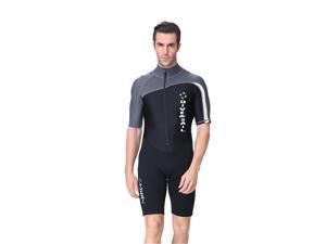 Men 1.5mm Neoprene Snorkeling Wetsuit Scuba Sunscreen Short Sleeve Short Diving Suit, Size: XL