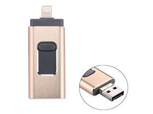 RQW-01B 3 in 1 USB 2.0 & 8 Pin & Micro USB 128GB Flash Drive, for iPhone & iPad & iPod & Most Android Smartphones & PC Computer(Gold) RQW-01B 3 in 1 USB 2.0 & 8 Pin & Micro USB 128GB Flash Drive, for iPhone & iPad & iPod & Most Android Smartphones & PC Computer(Gold)