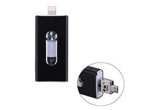 RQW-02 3 in 1 USB 2.0 & 8 Pin & Micro USB 128GB Flash Drive, for iPhone & iPad & iPod & Most Android Smartphones & PC Computer(Black) RQW-02 3 in 1 USB 2.0 & 8 Pin & Micro USB 128GB Flash Drive, for iPhone & iPad & iPod & Most Android Smartphones & PC Computer(Black)
