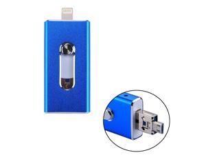 RQW-02 3 in 1 USB 2.0 & 8 Pin & Micro USB 128GB Flash Drive, for iPhone & iPad & iPod & Most Android Smartphones & PC Computer(Blue) RQW-02 3 in 1 USB 2.0 & 8 Pin & Micro USB 128GB Flash Drive, for iPhone & iPad & iPod & Most Android Smartphones & PC Computer(Blue)