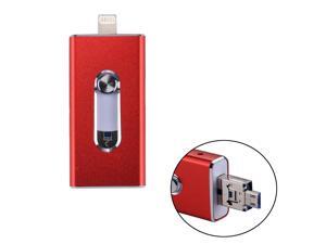 RQW-02 3 in 1 USB 2.0 & 8 Pin & Micro USB 128GB Flash Drive, for iPhone & iPad & iPod & Most Android Smartphones & PC Computer(Red) RQW-02 3 in 1 USB 2.0 & 8 Pin & Micro USB 128GB Flash Drive, for iPhone & iPad & iPod & Most Android Smartphones & PC Computer(Red)