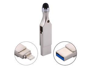 RQW-10E 2 in 1 USB 2.0 & 8 Pin 128GB Flash Drive with Stylus Pen, for iPhone & iPad & iPod & Most Android Smartphones & PC Computer RQW-10E 2 in 1 USB 2.0 & 8 Pin 128GB Flash Drive with Stylus Pen, for iPhone & iPad & iPod & Most Android Smartphones & PC Computer
