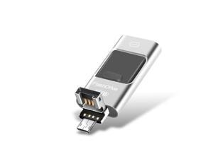 128GB USB 2.0 + 8 Pin + Mirco USB Android iPhone Computer Dual-use Metal Flash Drive (Silver) 128GB USB 2.0 + 8 Pin + Mirco USB Android iPhone Computer Dual-use Metal Flash Drive (Silver)