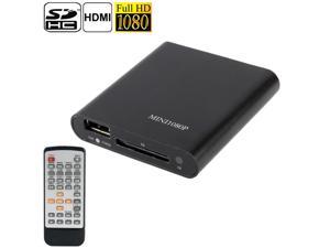 Mini Full HD 1080P Media Player with Remote Controller, Support YPbPr / AV / SD Card / USB Flash Disk / HDMI Output