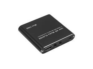 MINI 1080P Full HD Media USB HDD SD/MMC Card Player Box, US Plug(Black)